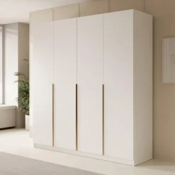 Meubella - Kledingkast Sabre 2 - Wit - 200 cm