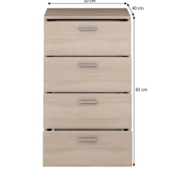 Meubella - Ladekast Dento - Wit - 50 cm