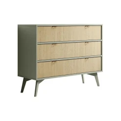 Meubella - Ladekast Essence - Groen - Licht eiken - 106 cm