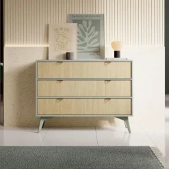 Meubella - Ladekast Essence - Groen - Licht eiken - 106 cm