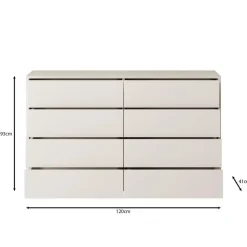 Meubella - Ladekast Gideon 2 - Beige - 120 cm