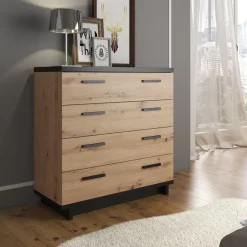 Meubella - Ladekast Incala - Eiken - 90 cm