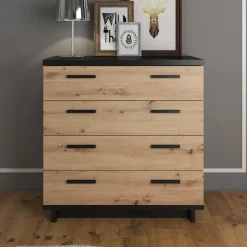 Meubella - Ladekast Incala - Eiken - 90 cm