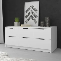 Meubella - Ladekast Kennedy - Wit - 120 cm