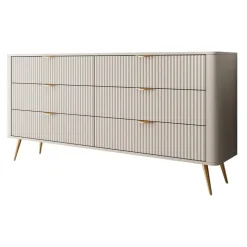 Meubella - Ladekast Lima - Beige - 163 cm