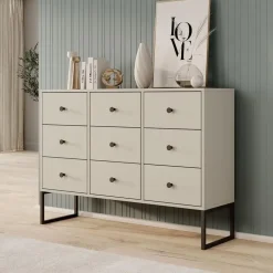 Meubella - Ladekast Lyndall - Beige - 115 cm