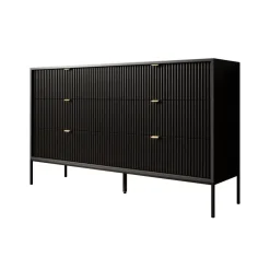 Meubella - Ladekast Navil - Zwart - 154 cm