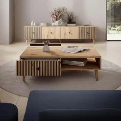 Meubella - Salontafel Bali - Eiken - 102 cm