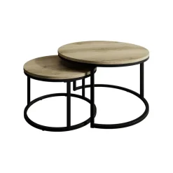 Meubella - Salontafel Rica - Eiken - Set van 2