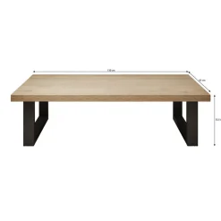 Meubella - Salontafel Vince - Eiken - 130 cm
