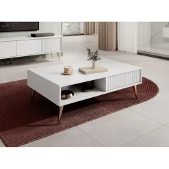 Meubella - Salontafel Winq - Wit - 102 cm