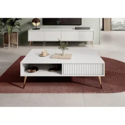 Meubella - Salontafel Winq - Wit - 102 cm