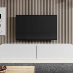 Meubella - TV-Meubel Asilento - Mat wit - 180 cm