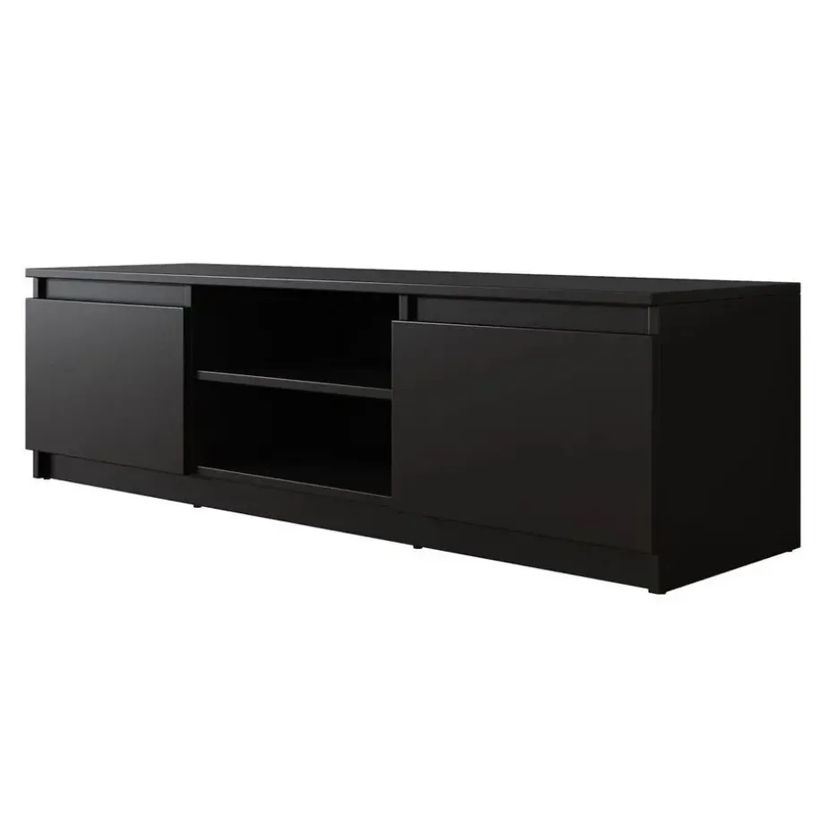 Meubella - TV-Meubel Diaz - Mat Zwart - 120 cm