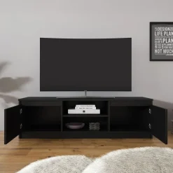 Meubella - TV-Meubel Diaz - Mat Zwart - 120 cm