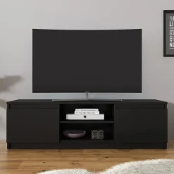 Meubella - TV-Meubel Diaz - Mat Zwart - 120 cm