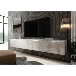 Meubella - TV-Meubel Dixon - Betonlook - 180 cm