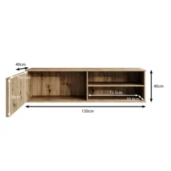 Meubella - TV-Meubel Evy - Eiken - 150 cm