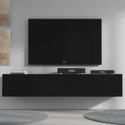 Meubella - TV-Meubel Flame - Mat Zwart - 160 cm