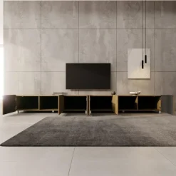 Meubella - TV-Meubel Kenderes - Eiken - 300 cm