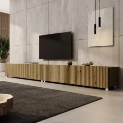 Meubella - TV-Meubel Kenderes - Eiken - 300 cm