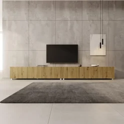 Meubella - TV-Meubel Kenderes - Eiken - 300 cm