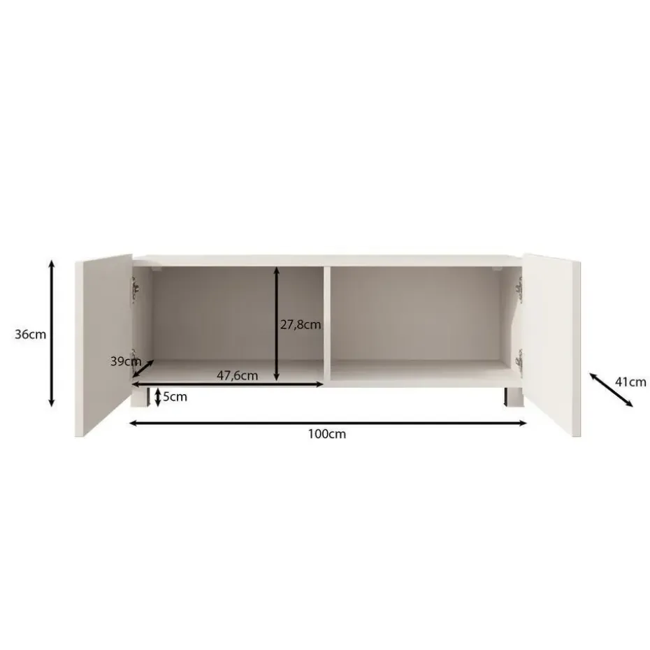 Meubella - TV-Meubel Kenderes - Beige - 100 cm