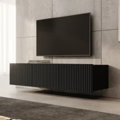 Meubella - TV-Meubel Kenderes - Zwart - 150 cm