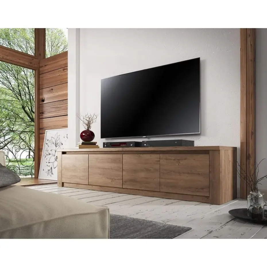 Meubella - TV-Meubel Monaco - Eiken - 4 deuren - 170 cm