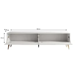 Meubella - TV-Meubel Winq 2 - Wit - 180 cm