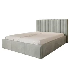 Meubella - Tweepersoonsbed Chief - Grijs - Velvet - 160x200 cm