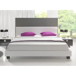 Meubella - Tweepersoonsbed George - Wit - 140x200 cm