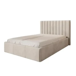 Meubella - Tweepersoonsbed Chief - Beige - Velvet - 140x200 cm