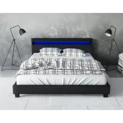 Meubella - Tweepersoonsbed Paris - Zwart - 160x200 cm