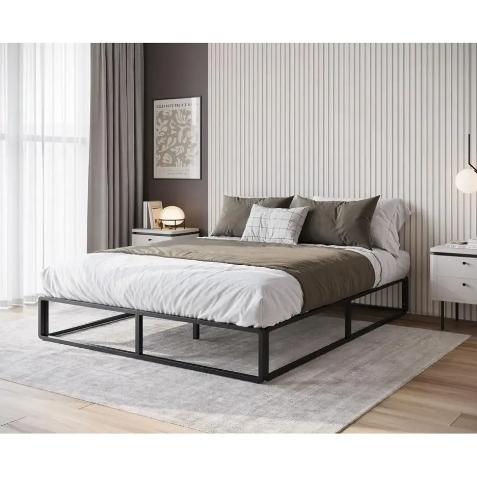 Meubella - Tweepersoonsbed Andrea - Zwart - 160x200 cm