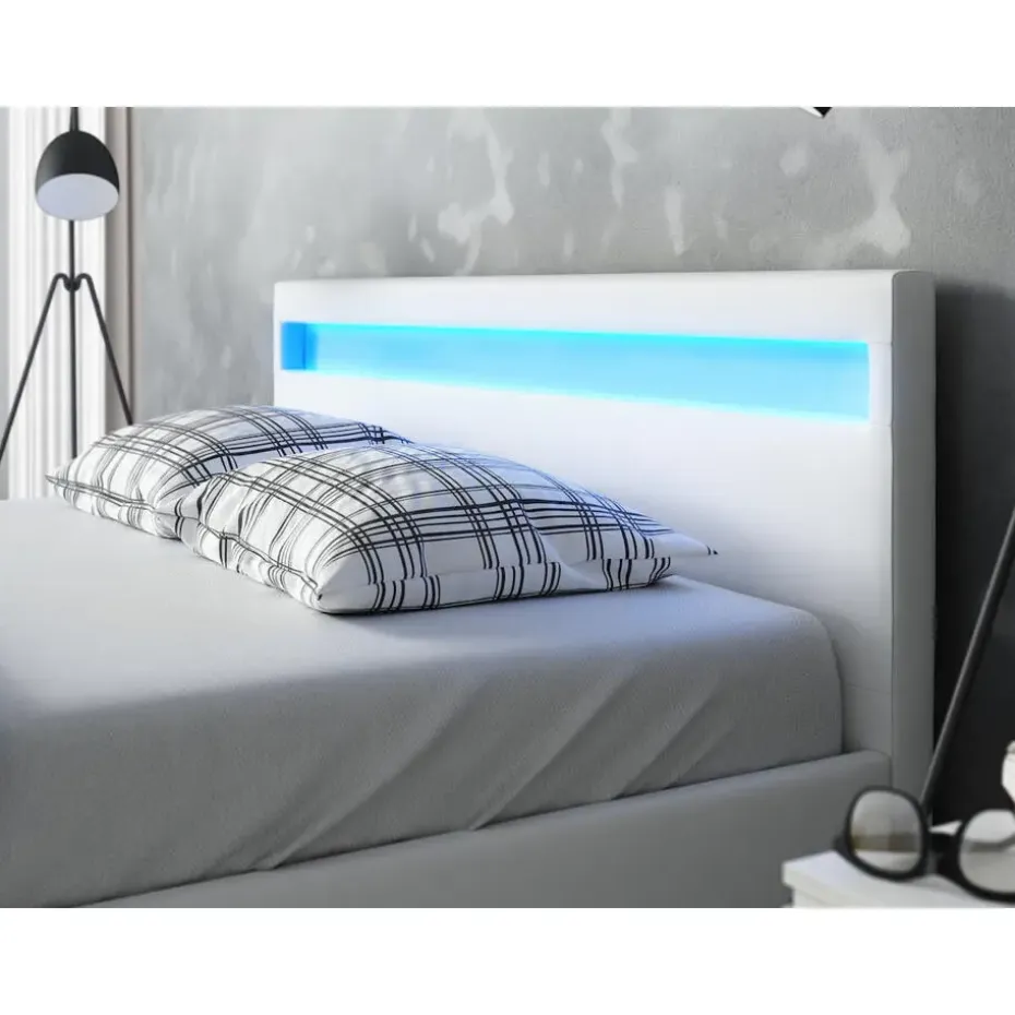 Meubella - Tweepersoonsbed Paris - Wit - 140x200 cm