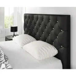 Meubella - Tweepersoonsbed Aventura Diamond - Zwart - 140x200 cm