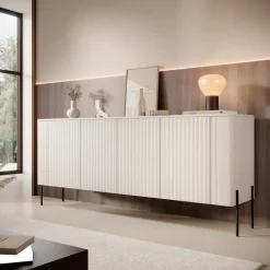 Meubella - Vivi - Dressoir - Beige - 190 cm