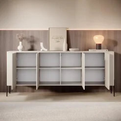 Meubella - Vivi - Dressoir - Beige - 190 cm