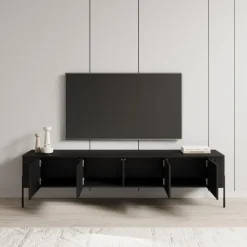 Meubella - Vivi - TV-Meubel - Zwart - 190 cm