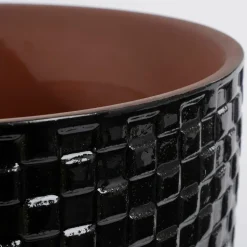 Mica Decorations - Plantenpot - Keramiek zwart - 12 x 11 cm