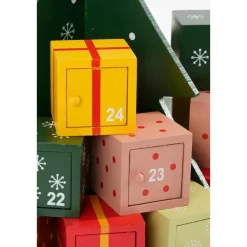 Mica Decorations Adventskalender - H30 x Ø28 cm - MDF - Meerkleurig