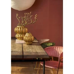 Mica Decorations Altea Vaas - H28 x Ø24,5 cm - Keramiek - Goud