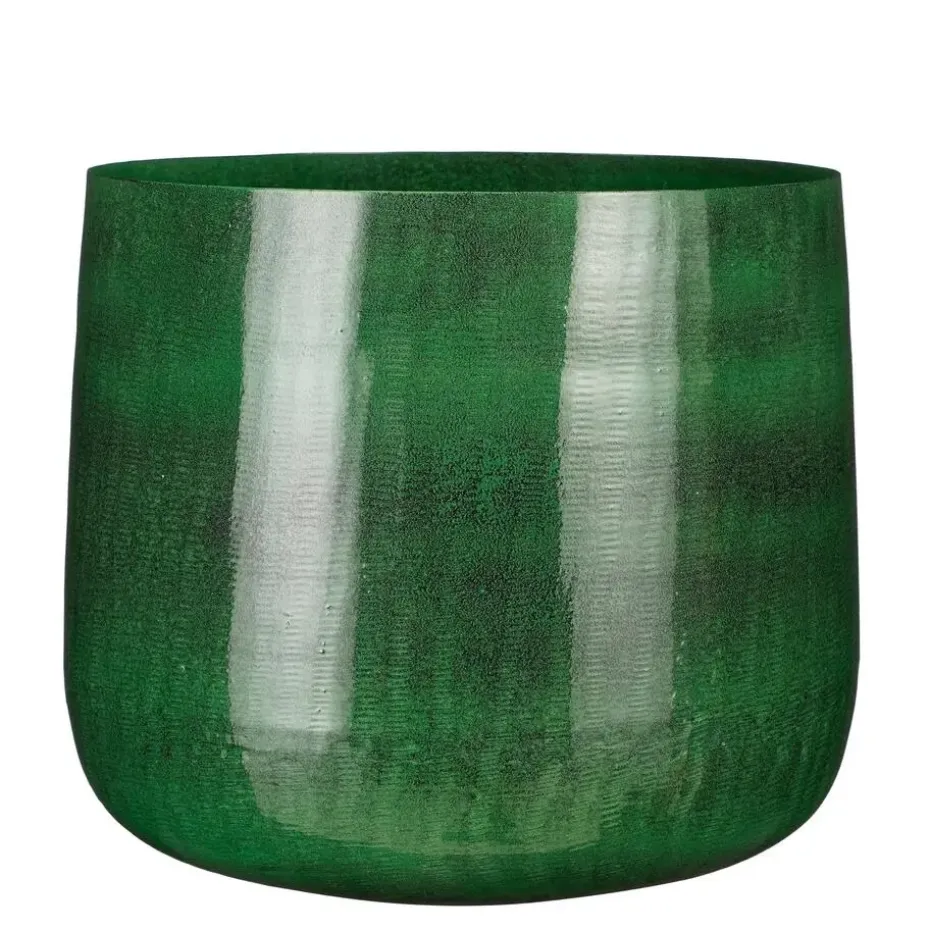 Mica Decorations Benson Bloempot - H27 x Ø32 cm - Donkergroen