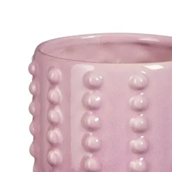 Mica Decorations Bloempot Boaz - gebobbeld - roze - 11 x 13 cm