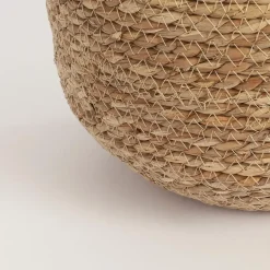 Mica Decorations Bloempot - rotan - naturel - jute - 24 x 26 cm