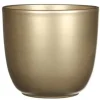 Mica Decorations Bloempot - goud - glanzend - keramiek - 19 x 18 cm