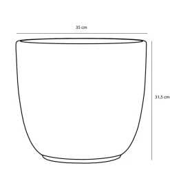 Mica Decorations Bloempot/plantenpot - keramiek - D35 cm x H31.5