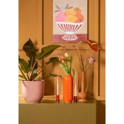 Mica Decorations Boaz Vaas - H30 x Ø11 cm - Keramiek - Oranje