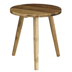 Mica Decorations Bold Bijzettafel - Ø33 cm - Gerecycled Hout - Bruin